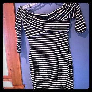 Ribbed Off shoulder Bodycon